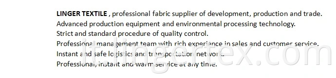 T / C 65/35 Tessuto in twill lavorato a maglia per produttore di abbigliamento